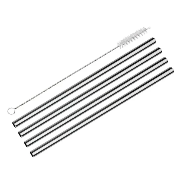 Cilio – Trinkhalme STEEL GRANDE, Gerade 4 Stk. 1