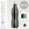 Dowabo – Doppelwandige Isolierflasche – Schwarz 500 Ml 16