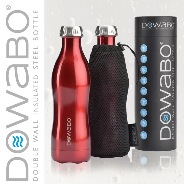 Dowabo – Doppelwandige Isolierflasche – Blau 500 Ml 4