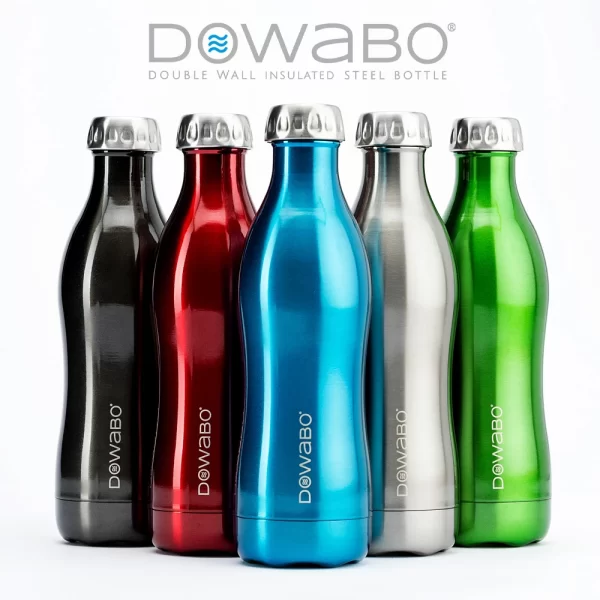 Dowabo – Doppelwandige Isolierflasche – Blau 500 Ml 5