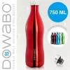 Dowabo – Doppelwandige Isolierflasche – Rot 750 Ml 16