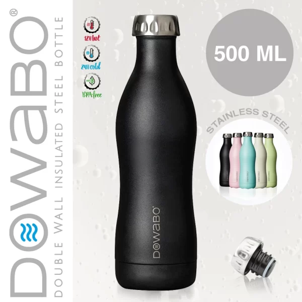 Dowabo – Doppelwandige Isolierflasche – Black Sun 500 Ml 1