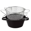 Riess Emaille Riess CLASSIC – Schwarzemaille – Pommes-Frites Pfanne Mit Einsatz 11