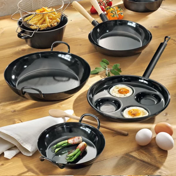 Riess Emaille Riess CLASSIC – Schwarzemaille – Pommes-Frites Pfanne Mit Einsatz 4